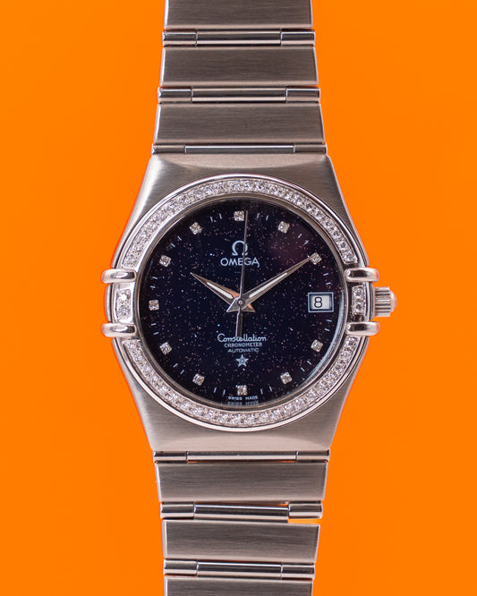 Omega Constellation 36mm 131.15.36.20.53.001 Stainless Steel Diamond Bezel Aftermarket Aventurine Dial