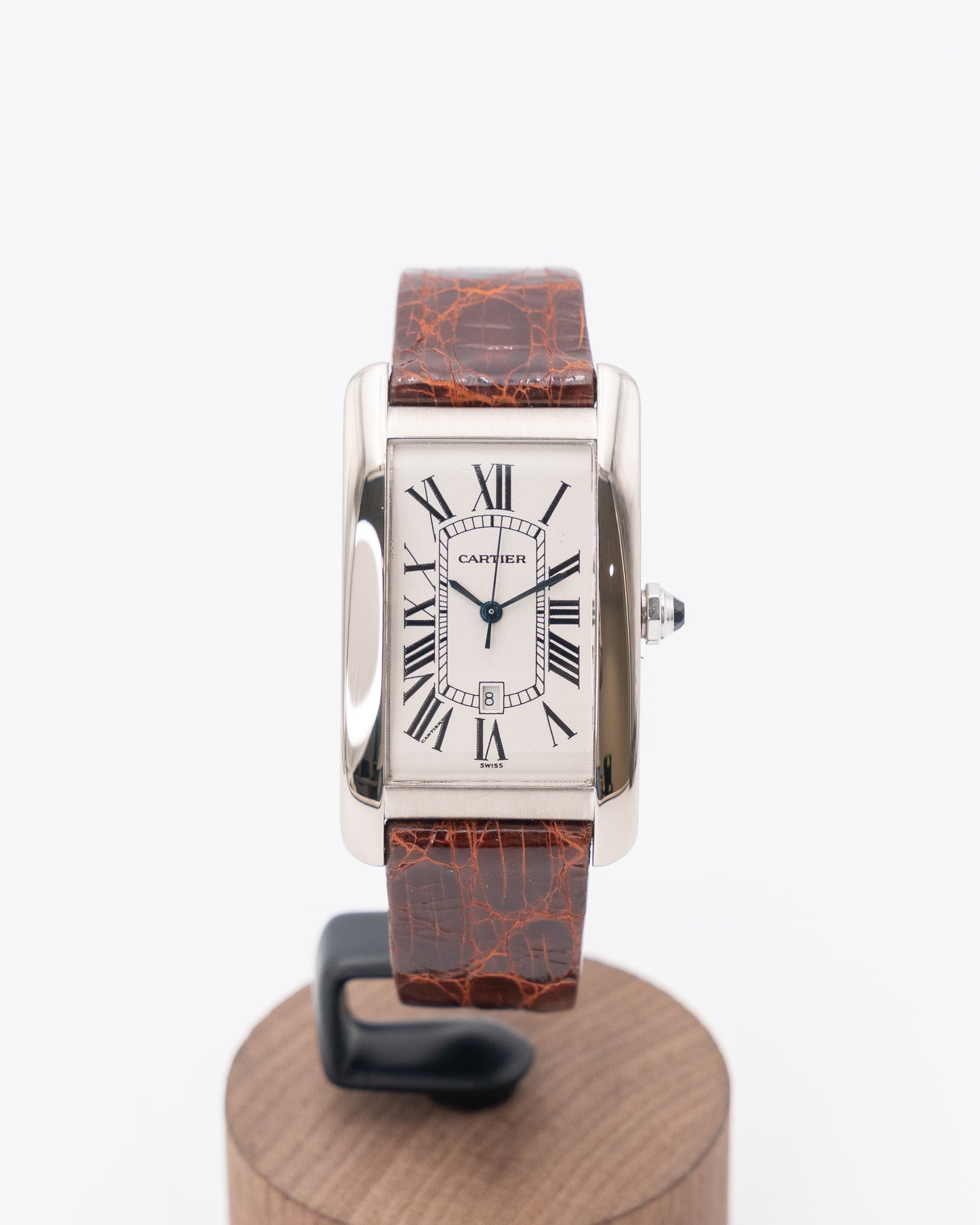 Cartier Tank Américaine 26x45mm 1741 White Guilloche Dial
