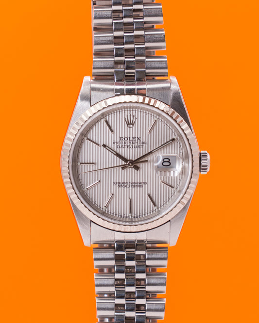 Rolex Datejust 36mm 16234 White Tapestry Dial