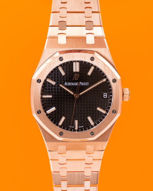 Audemars Piguet Royal Oak 41mm 15500OR Rose Gold Black Dial