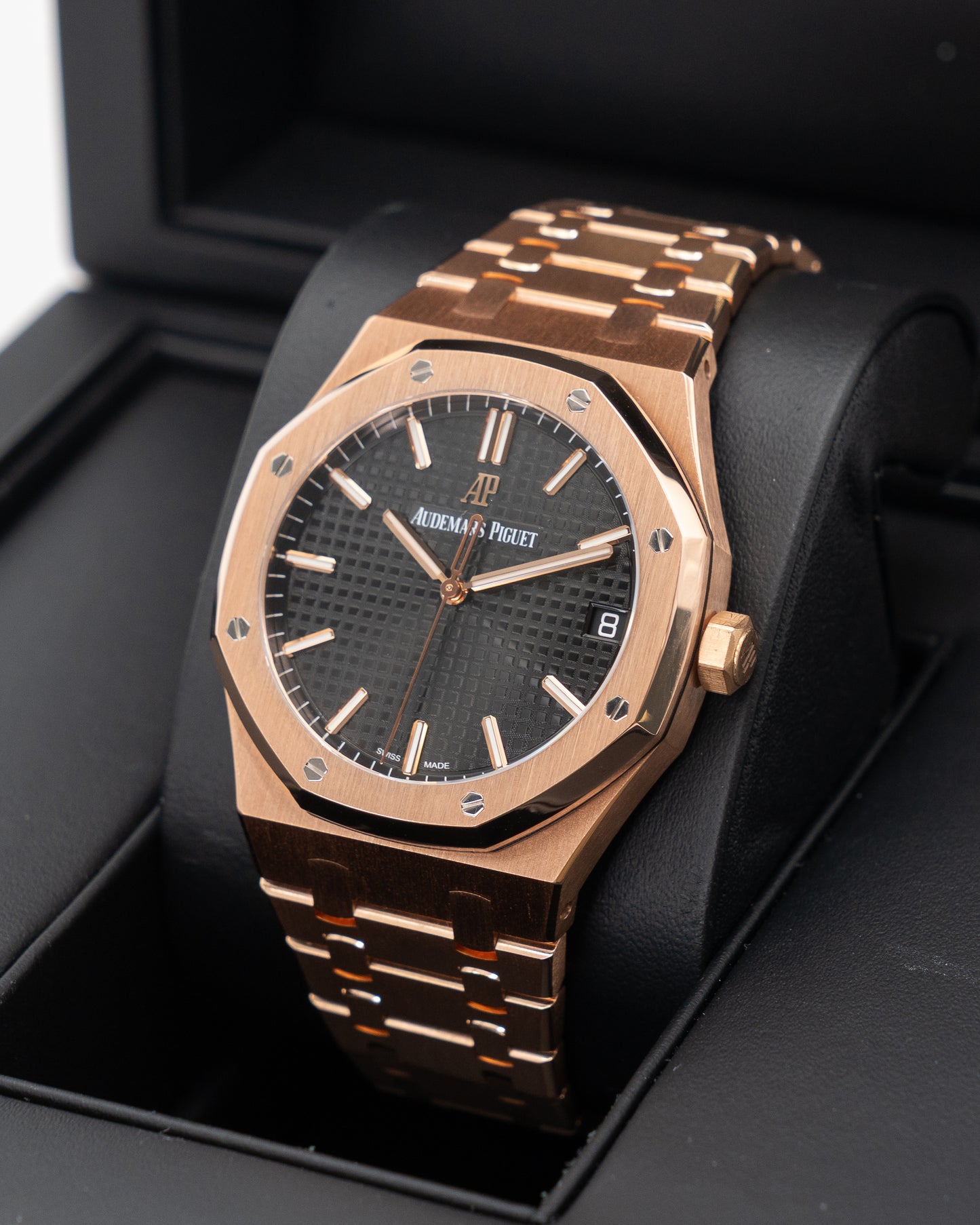 Audemars Piguet Royal Oak 41mm 15500OR Rose Gold Black Dial