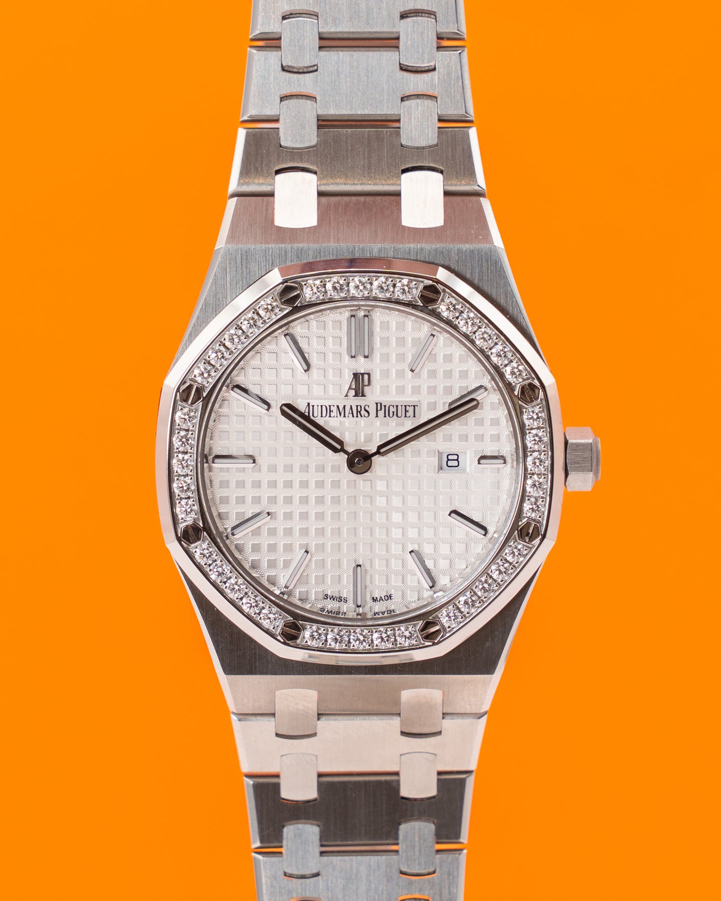 Audemars Piguet Royal Oak 33mm 67651ST White Dial Diamond Bezel Quartz