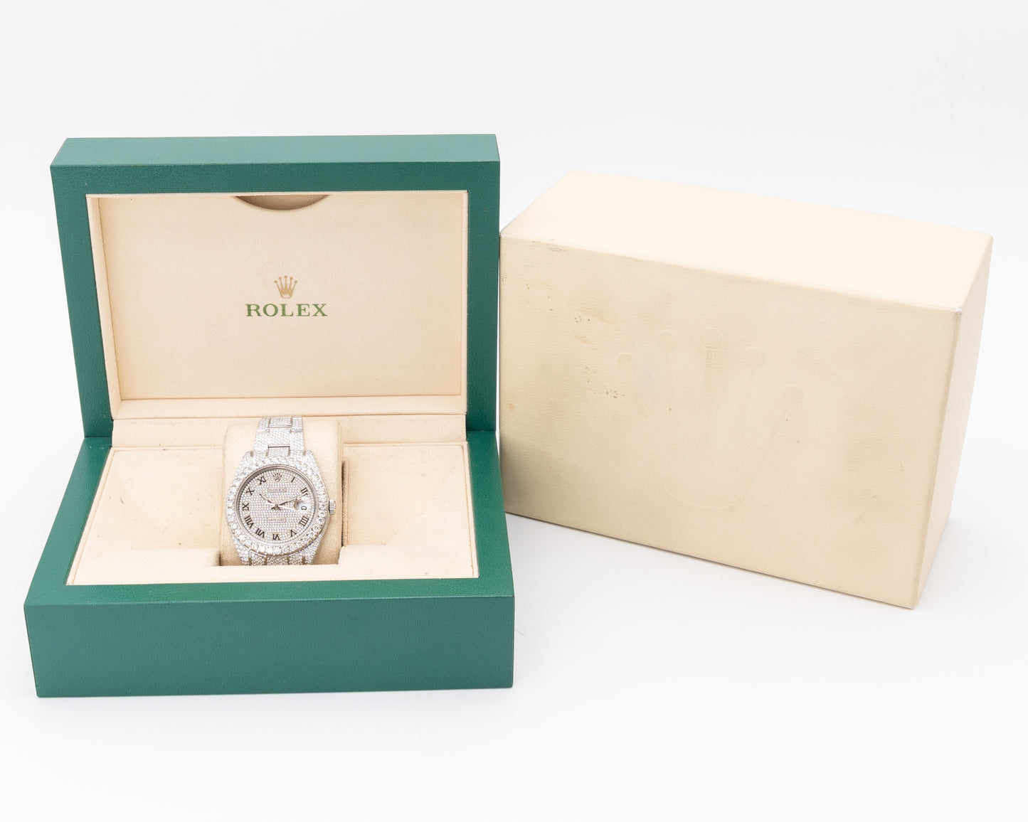 Rolex Datejust 41mm 116300 Diamond Dial, Bezel, and Bracelet VS