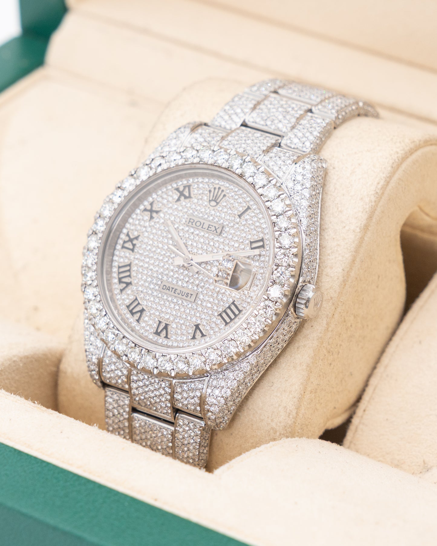 Rolex Datejust 41mm 116300 Diamond Dial, Bezel, and Bracelet VS