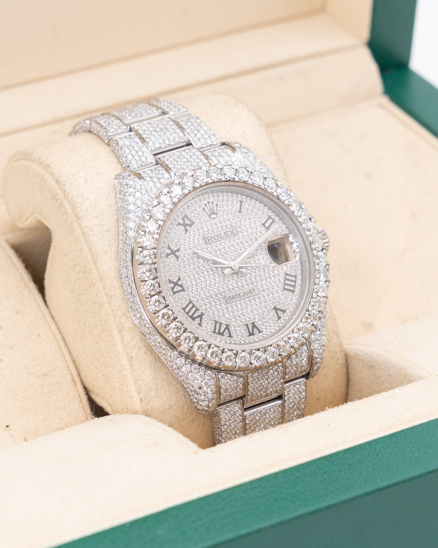 Rolex Datejust 41mm 116300 Diamond Dial, Bezel, and Bracelet VS