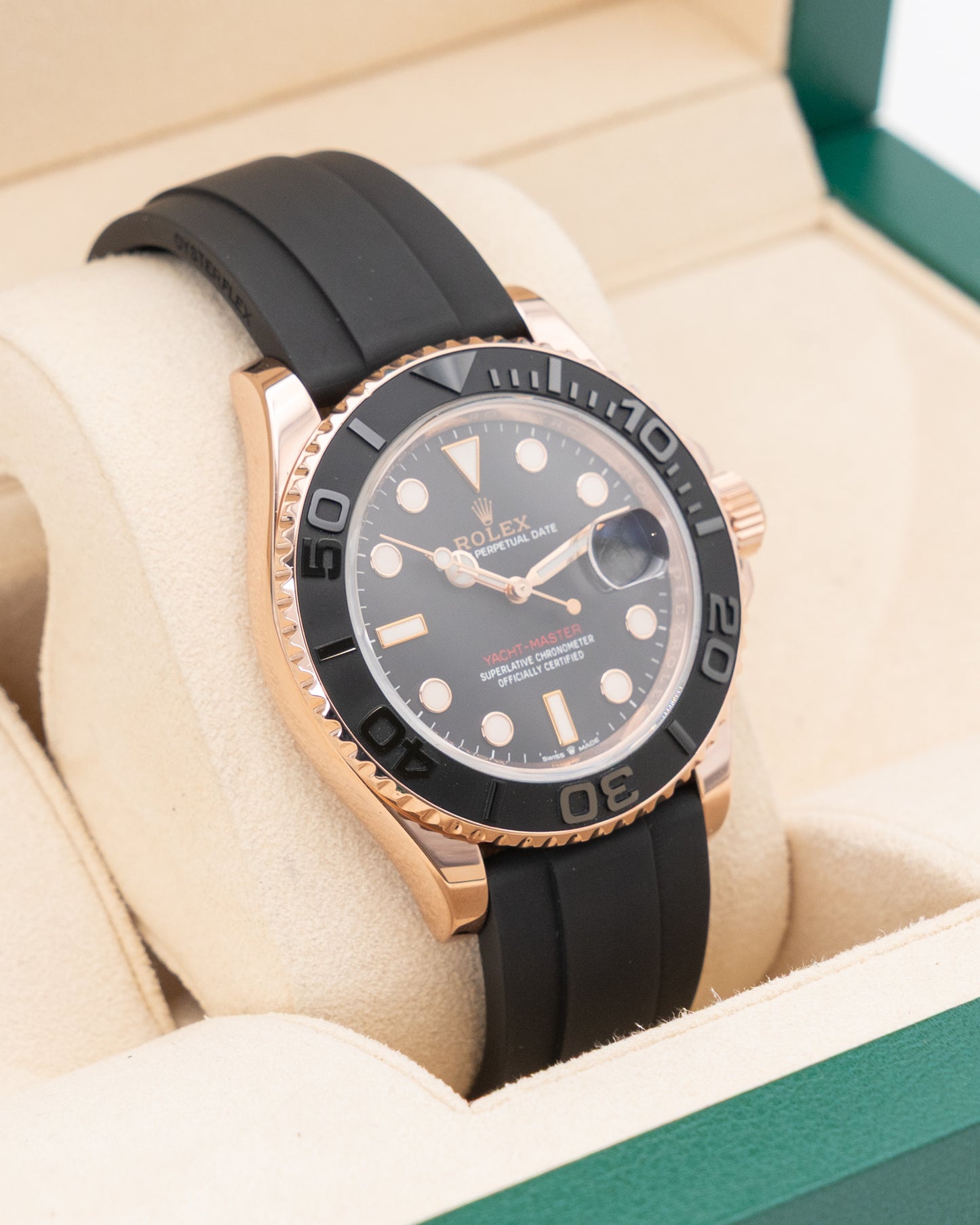Rolex Yachtmaster 40mm 126655 Rose Gold OysterFlex 2021