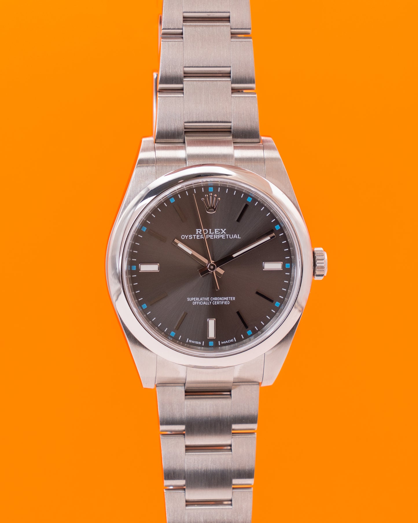 Rolex Oyster Perpetual 39mm 114300 Rhodium Dial