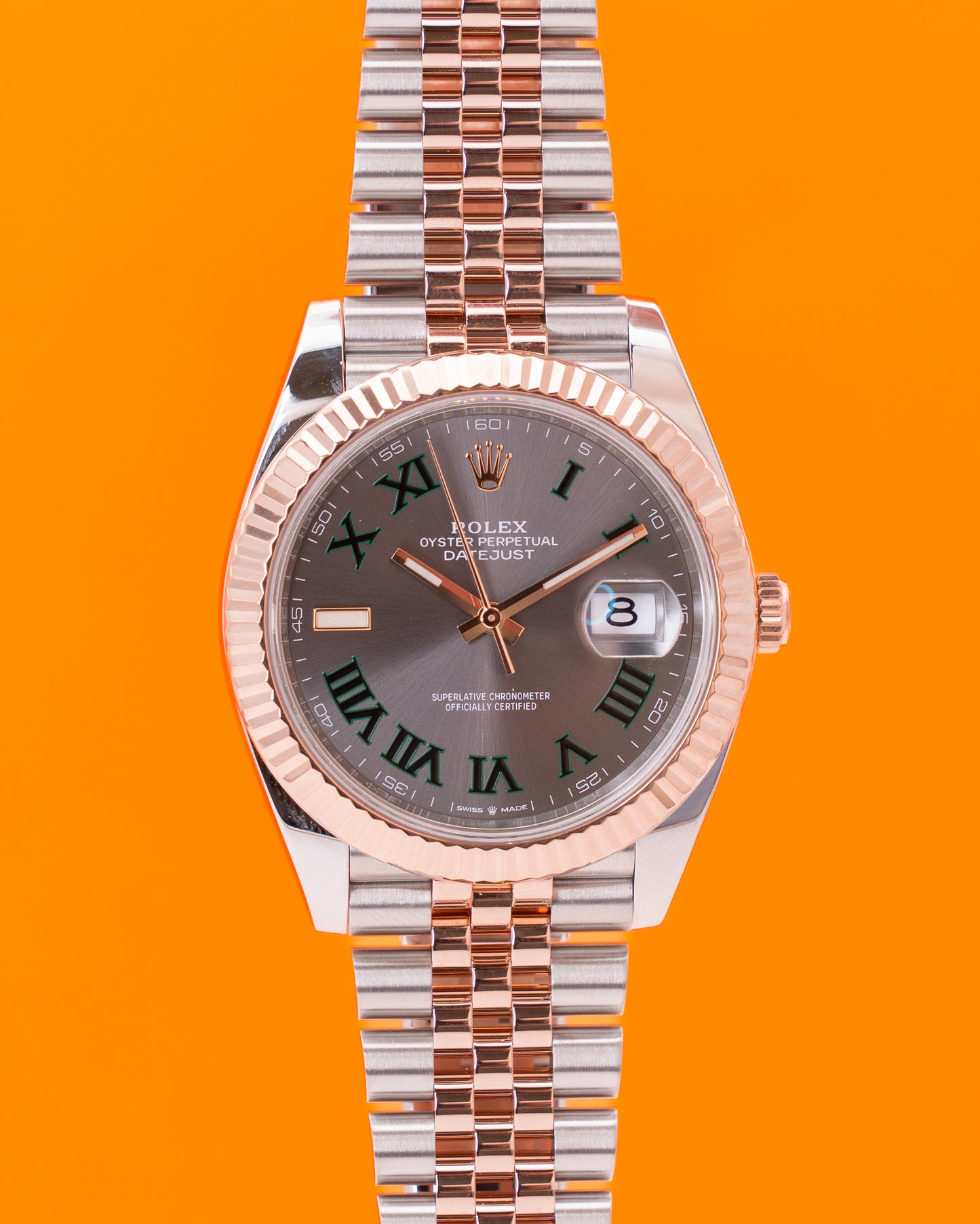 Rolex Datejust 41mm 126331 Wimbledon Dial Rose Gold Two Tone Jubilee 2023