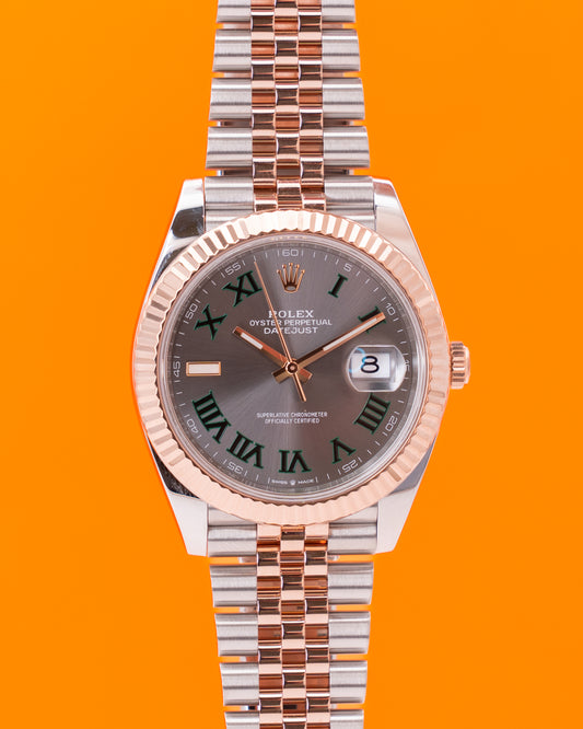 Rolex Datejust 41mm 126331 Wimbledon Dial Rose Gold Two Tone Jubilee 2023