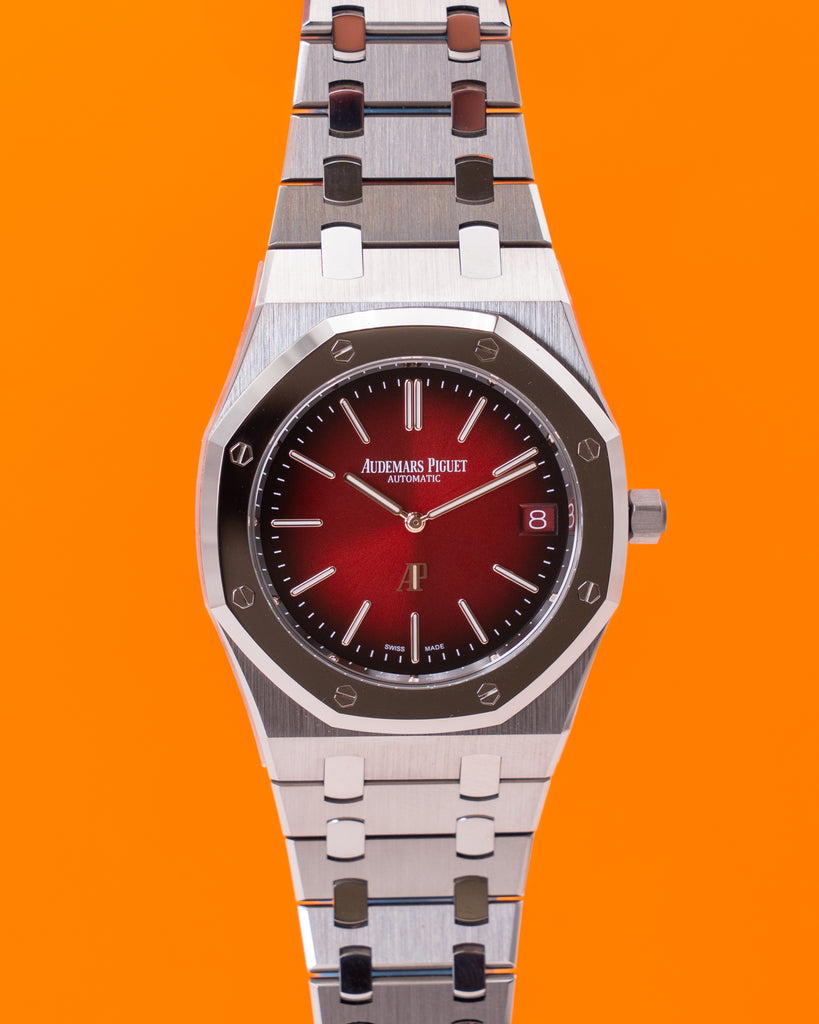 UNWORN Audemars Piguet Royal Oak Jumbo Extra Thin 39mm 16202XT Smoked Burgundy Dial