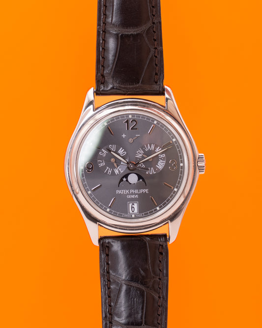 Patek Philippe 39mm 5146G White Gold Annual Calendar Grey Dial