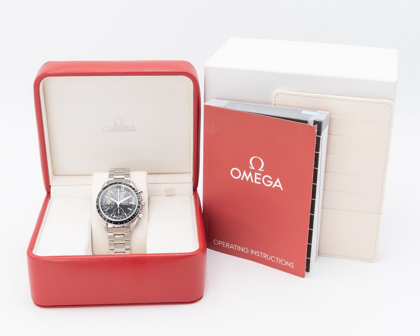 UNWORN Omega Speedmaster 40mm 3220.50 Black Day Date Limited 1/50 GOD