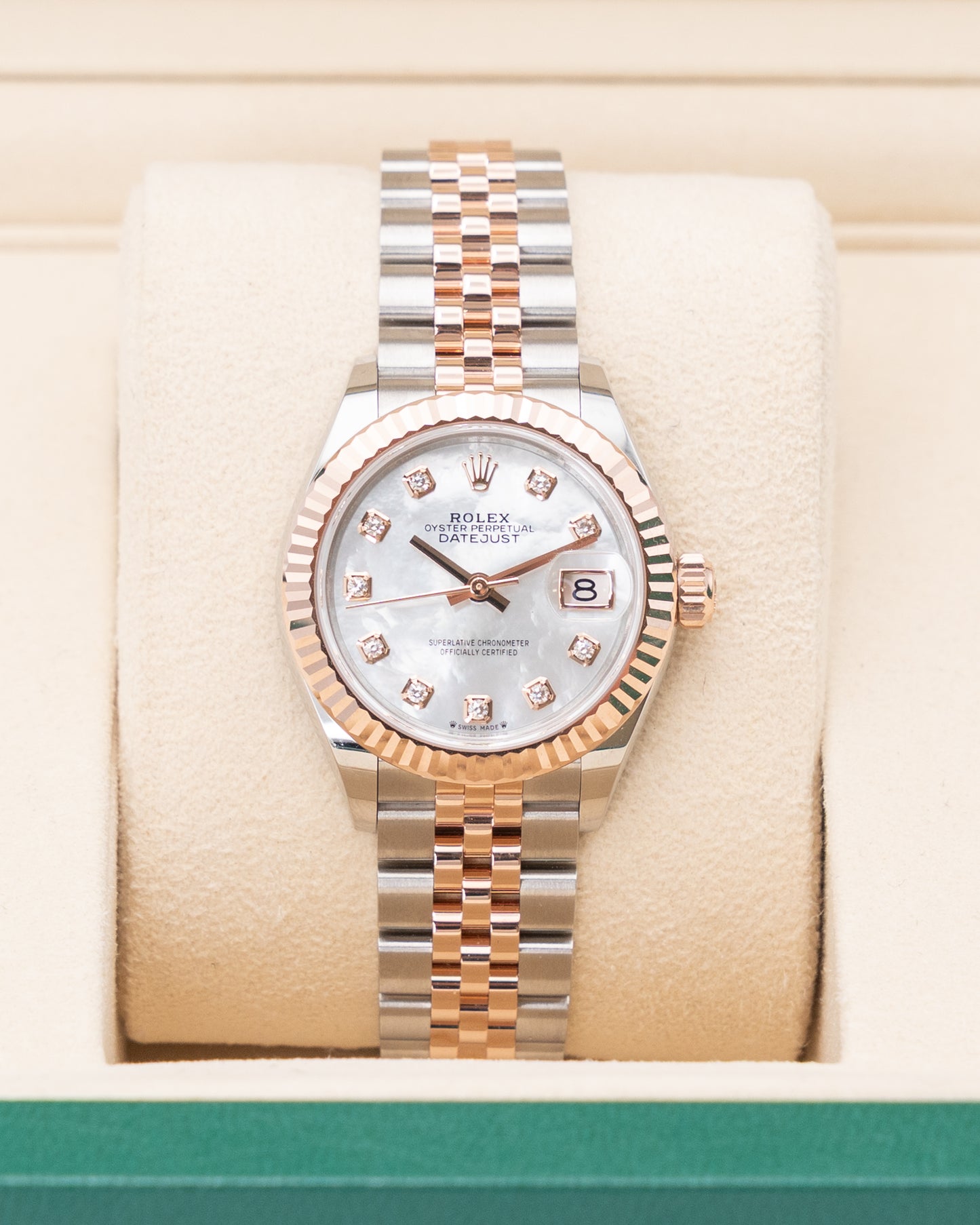 Rolex Datejust 28mm 279171 Rose Gold MOP Dial Fluted Jubilee 2025