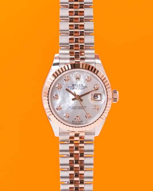 Rolex Datejust 28mm 279171 Rose Gold MOP Dial Fluted Jubilee 2025