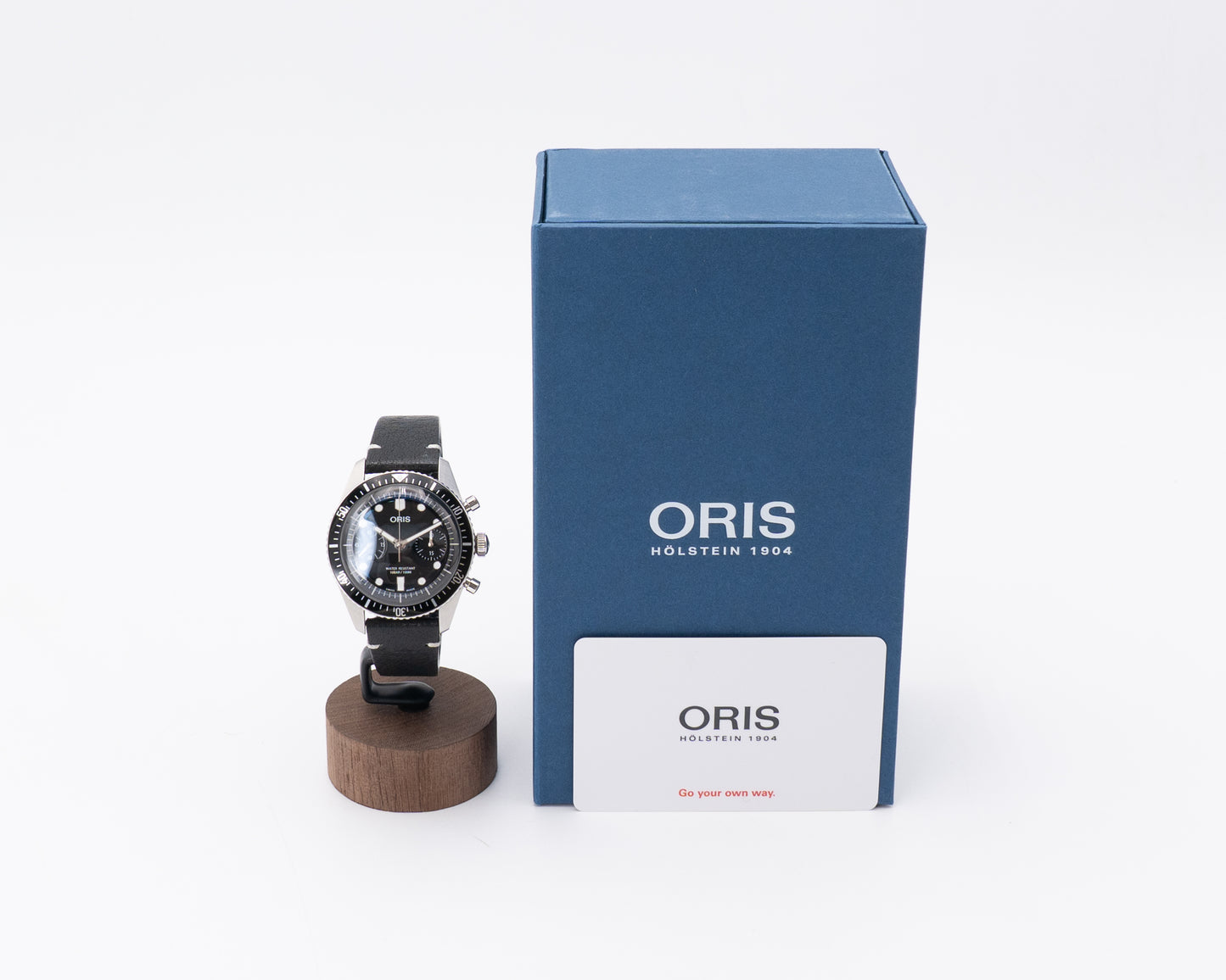 UNWORN Oris Divers Sixty Five Chronograph 40mm 01 771 7791 4054 Black Dial On Leather