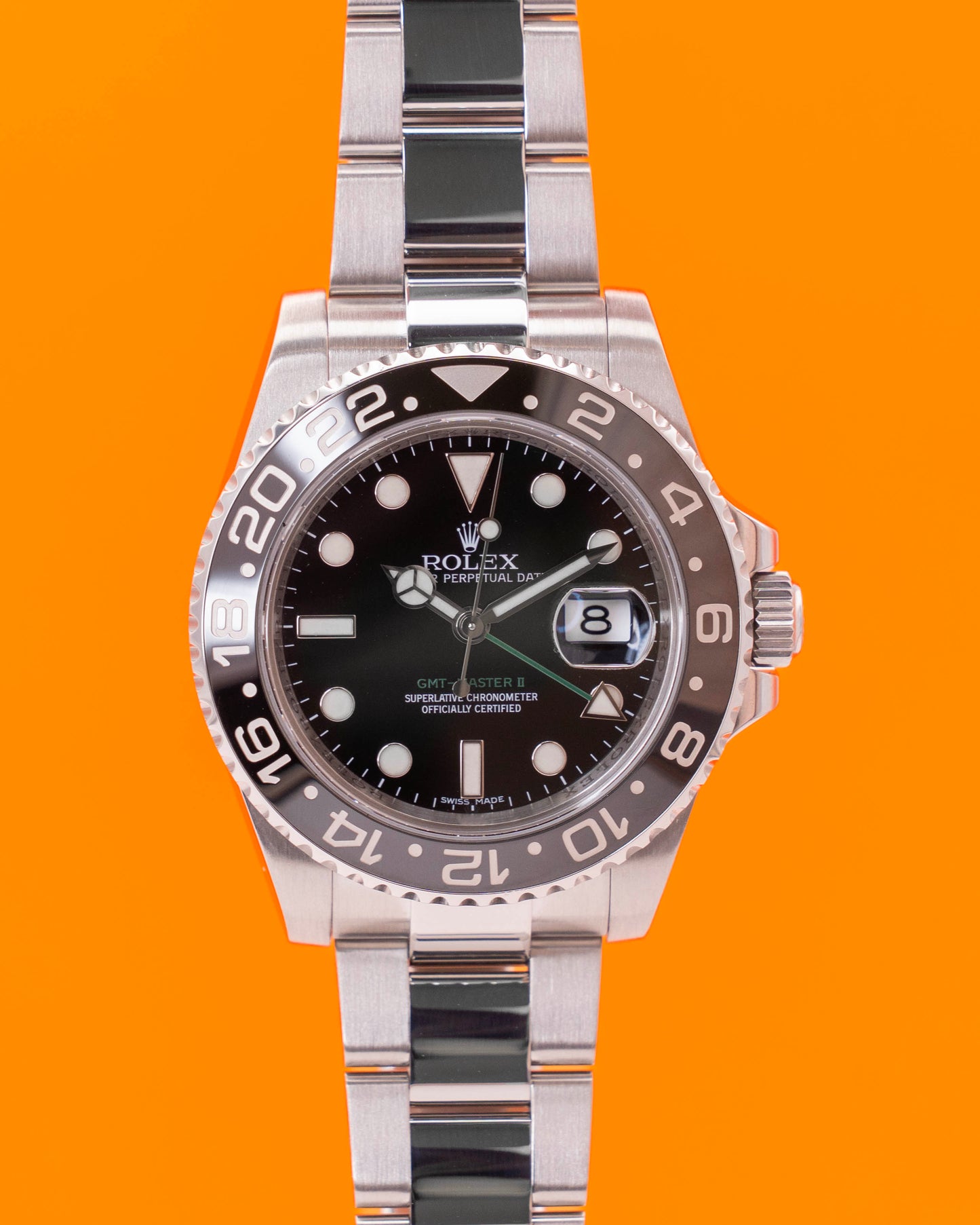 Rolex GMT Master II 40mm 116710LN Green Arrow Black Dial 2011