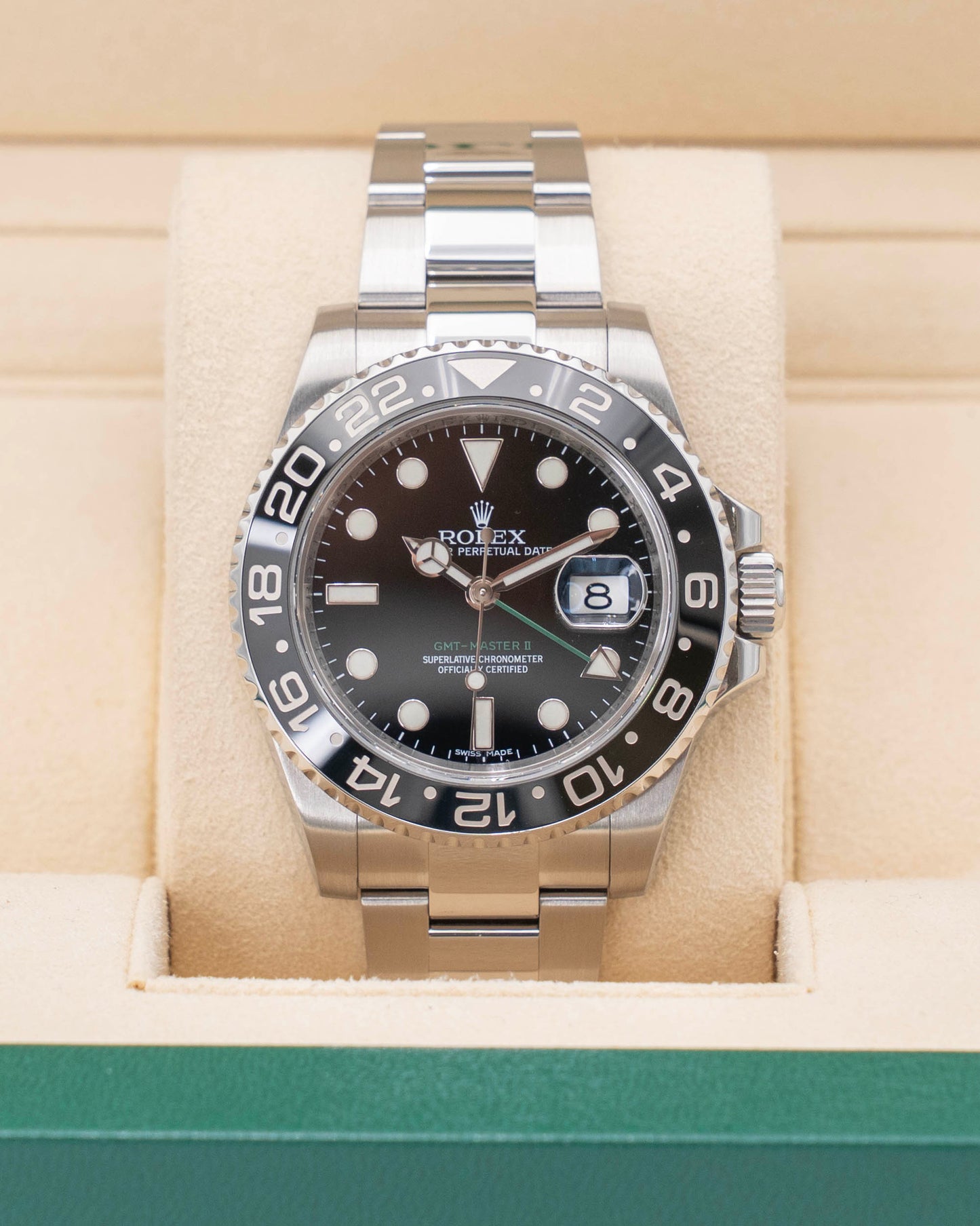 Rolex GMT Master II 40mm 116710LN Green Arrow Black Dial 2011