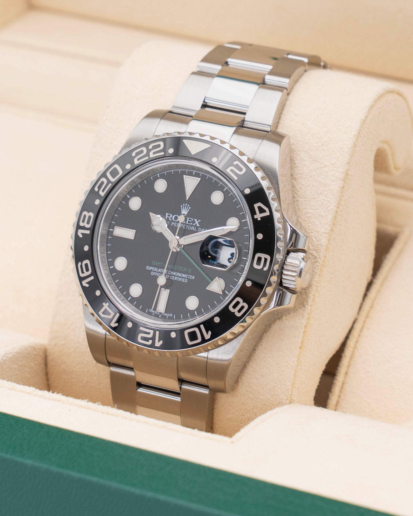 Rolex GMT Master II 40mm 116710LN Green Arrow Black Dial 2011