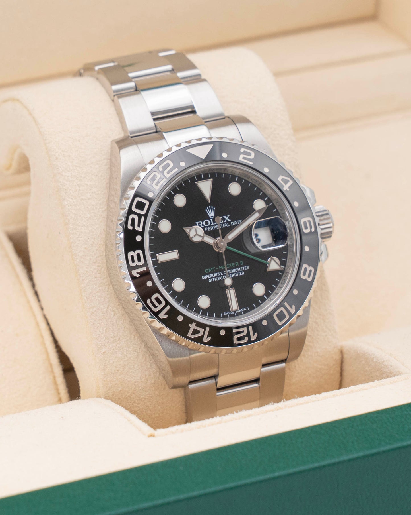 Rolex GMT Master II 40mm 116710LN Green Arrow Black Dial 2011