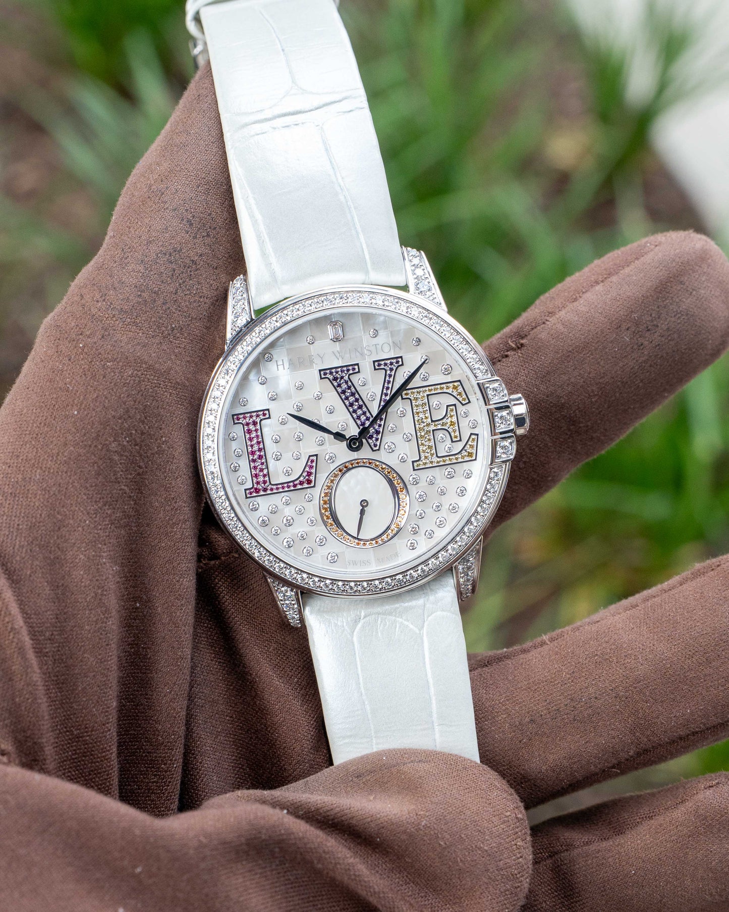 Midnight Winston With Love Automatic 36mm White Dial White Gold [$43,400 RETAIL]