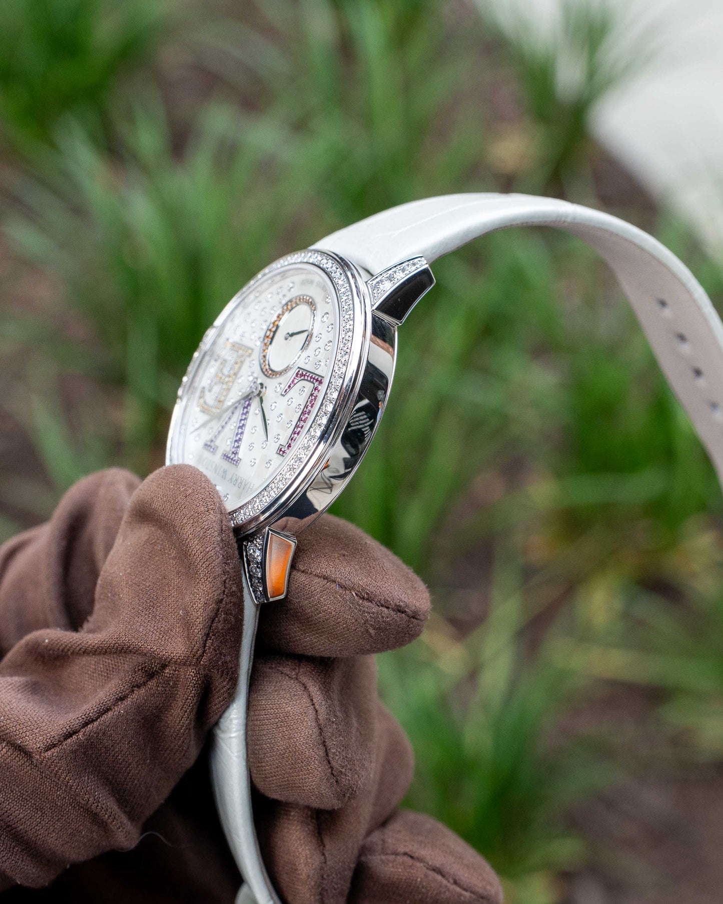 Midnight Winston With Love Automatic 36mm White Dial White Gold [$43,400 RETAIL]