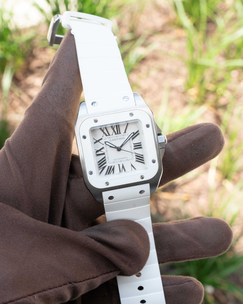 Cartier Santos 100 33mm W20122U2 White
