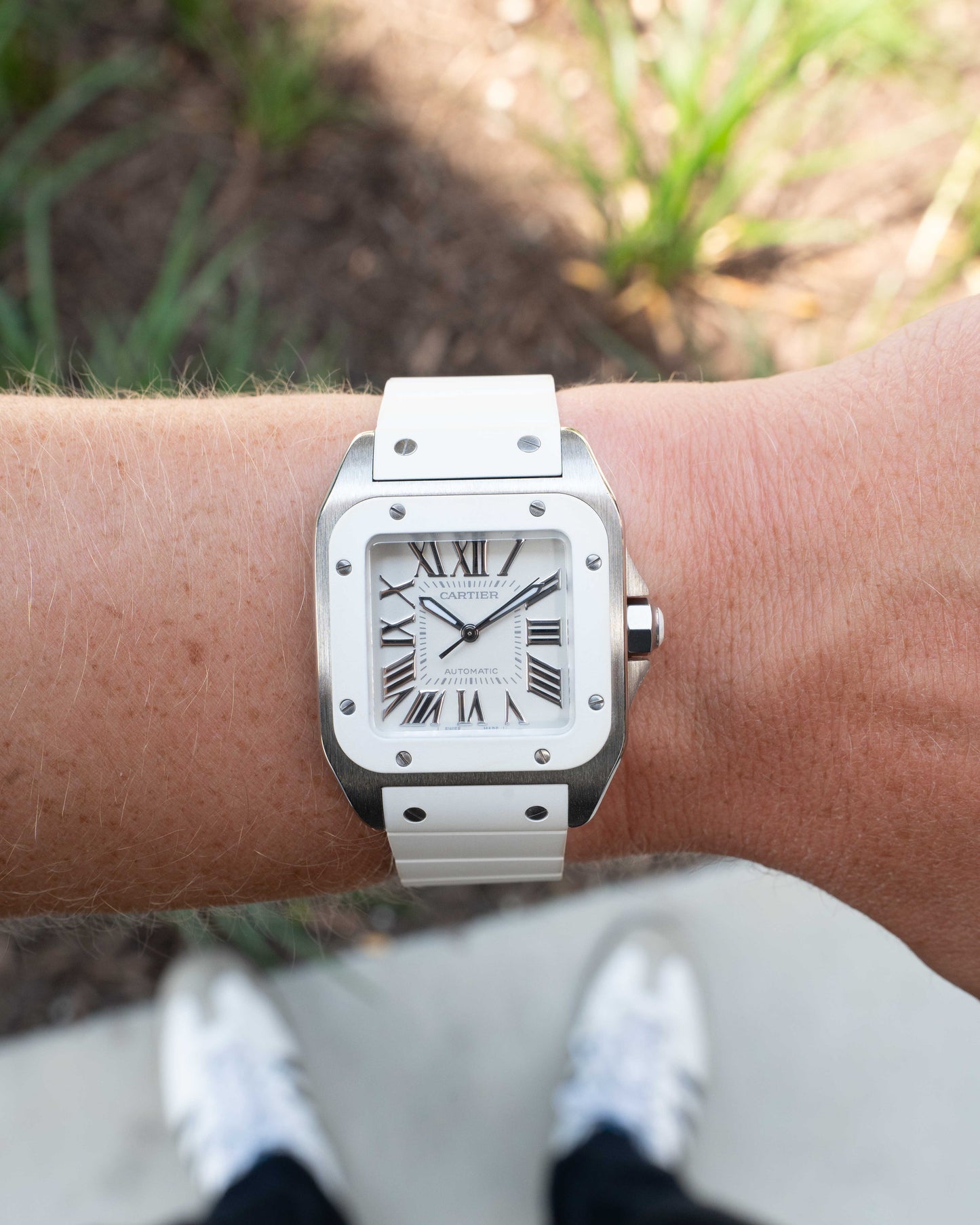 Cartier Santos 100 33mm W20122U2 White