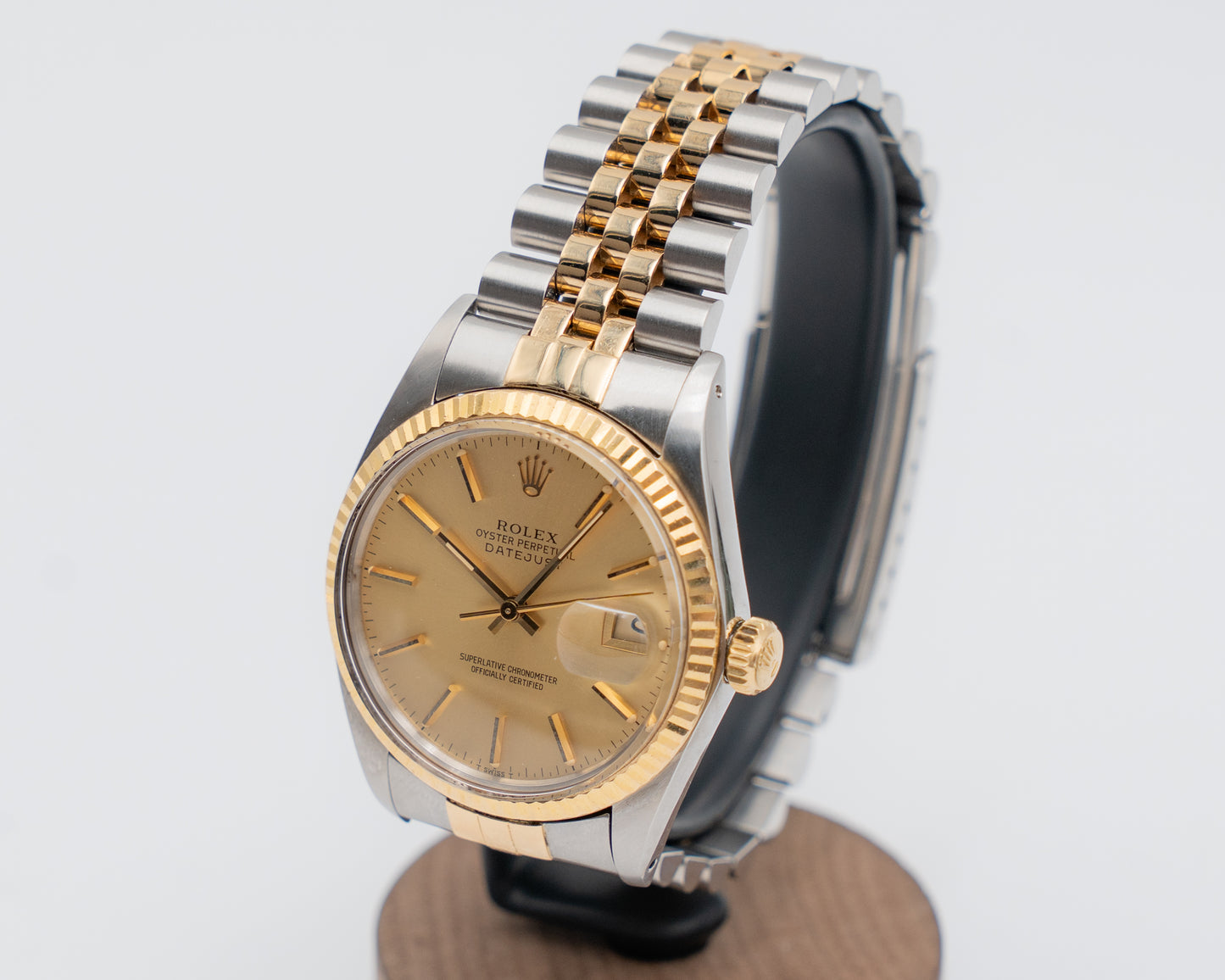 Rolex Datejust 36mm 16013 Two Tone Champagne on Jubilee Serial