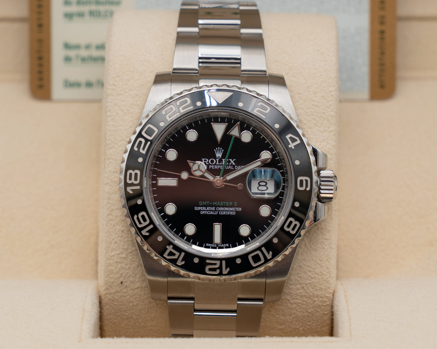 Rolex GMT Master II 40mm 116710 Green Arrow 2014