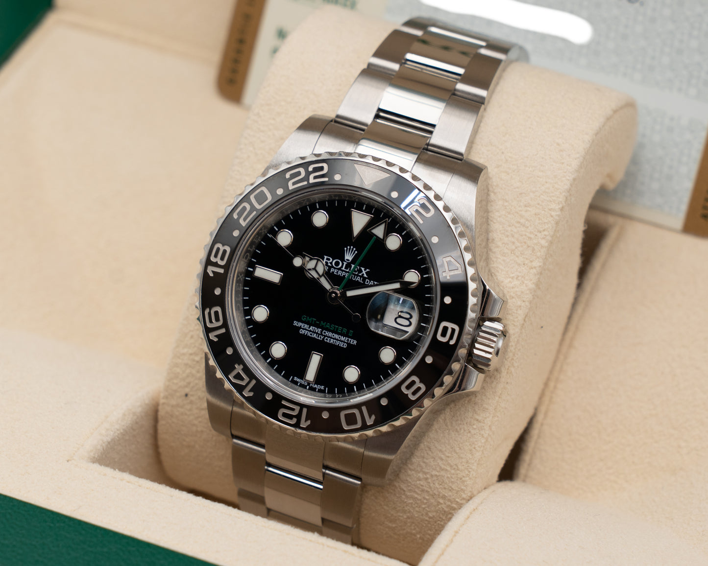 Rolex GMT Master II 40mm 116710 Green Arrow 2014