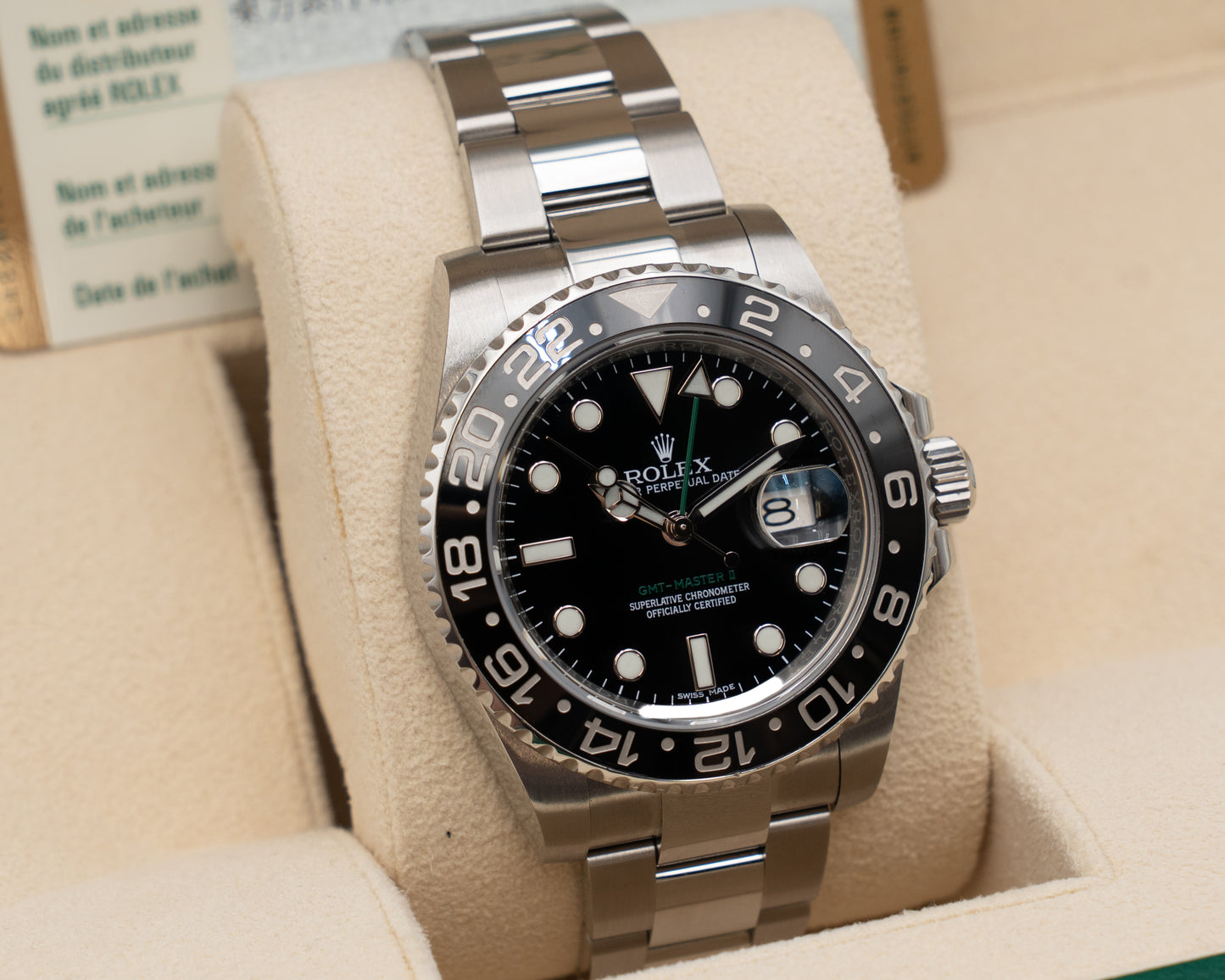 Rolex GMT Master II 40mm 116710 Green Arrow 2014
