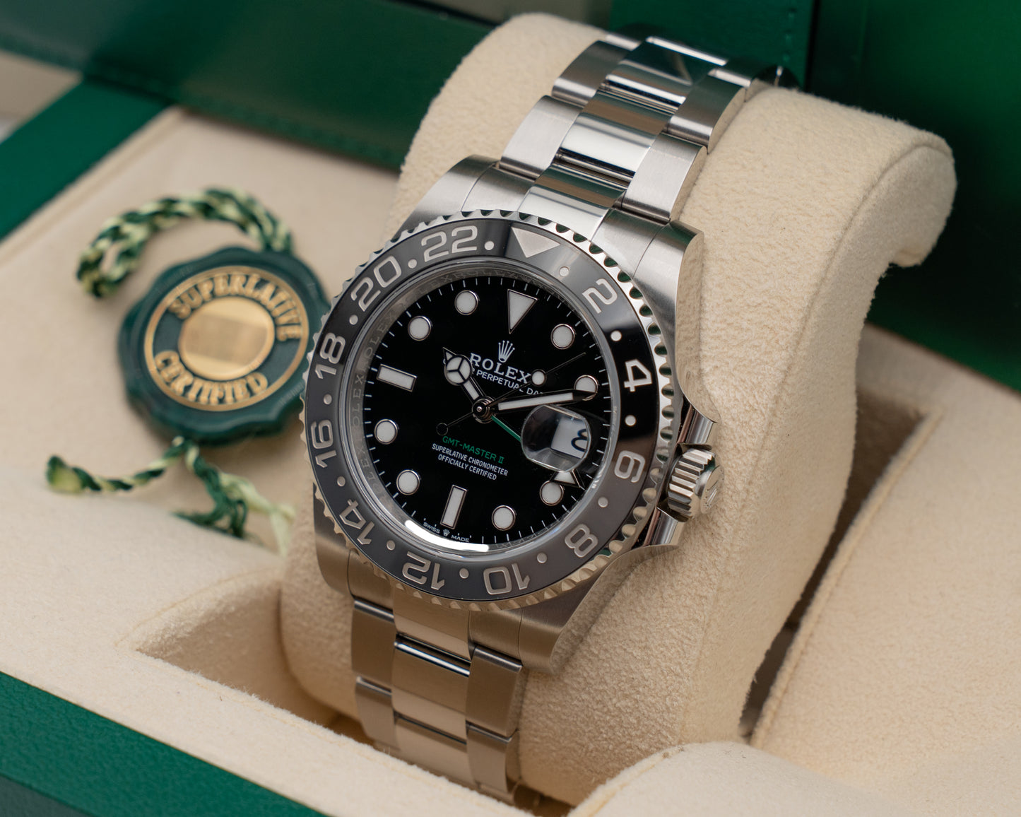Rolex GMT Master II 40mm 126710GRNR Bruce Wayne on Oyster 2026