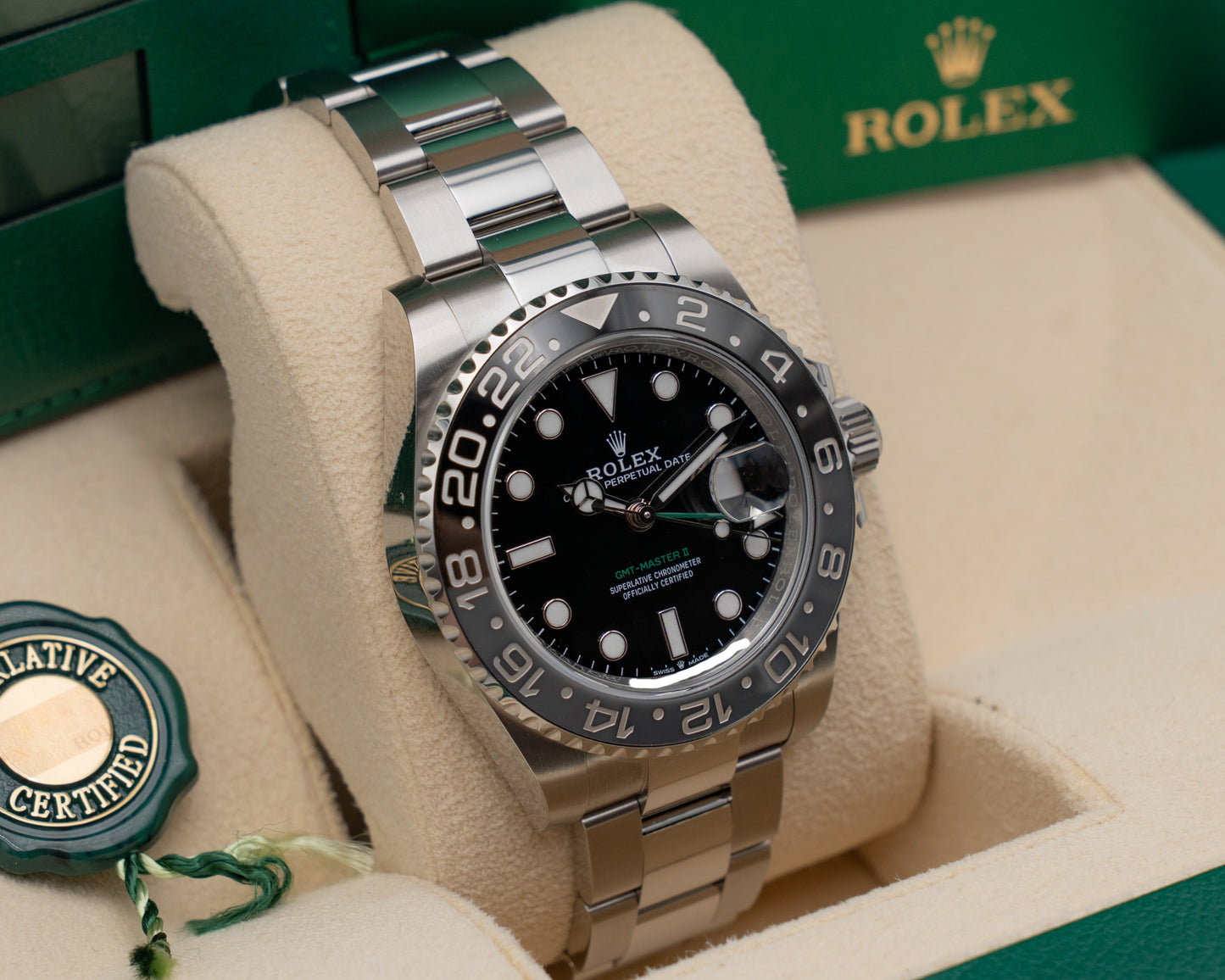 Rolex GMT Master II 40mm 126710GRNR Bruce Wayne on Oyster 2026