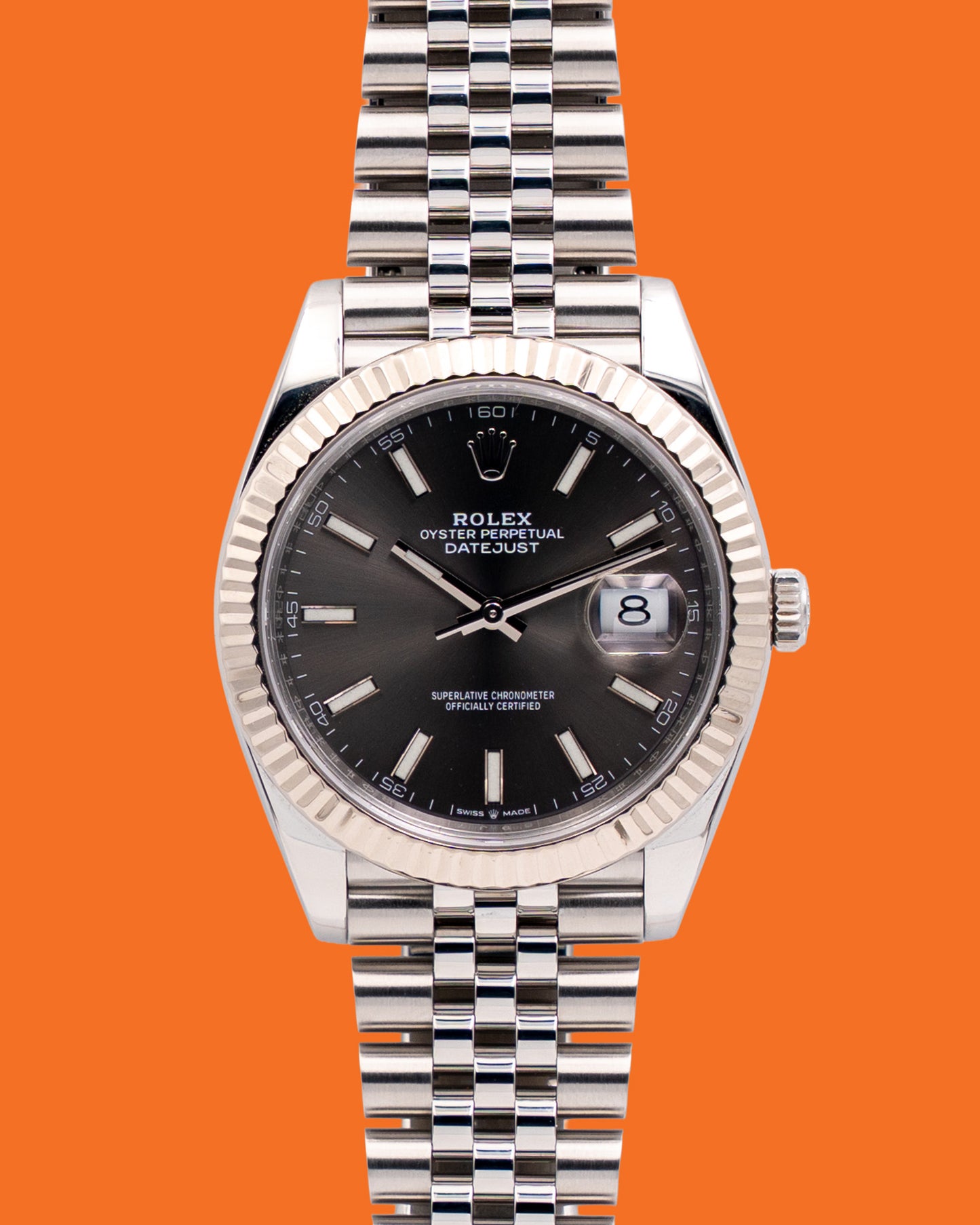 Rolex Datejust 41mm 126334 Dark Rhodium Fluted Jubilee 2019