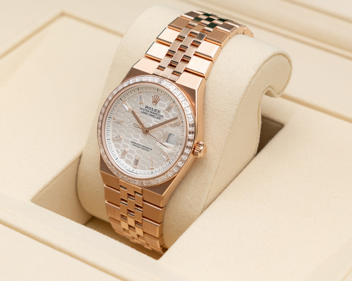 Rolex Land-Dweller 127285tbr 36mm Rose Gold Diamonds 2026