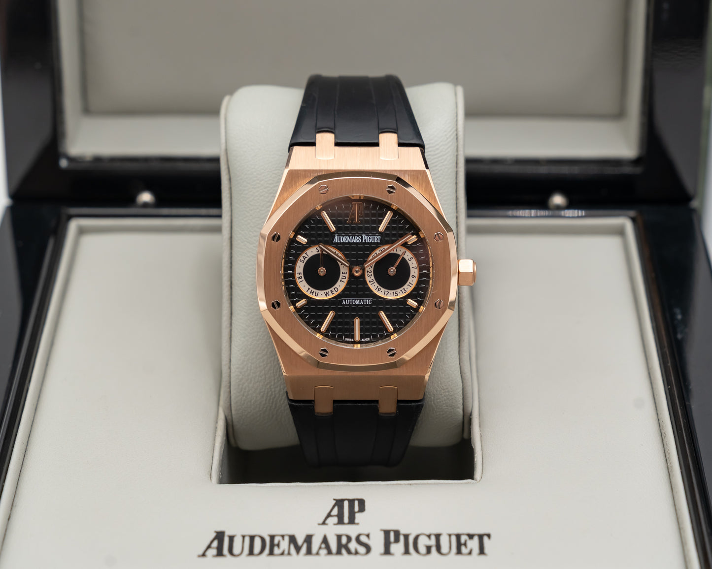 Audemars Piguet Royal Oak 39mm 26330OR Owl Day Date Pink Gold 2015