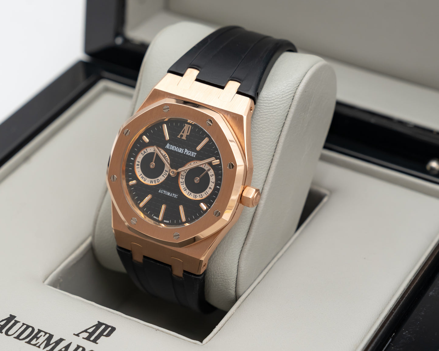 Audemars Piguet Royal Oak 39mm 26330OR Owl Day Date Pink Gold 2015