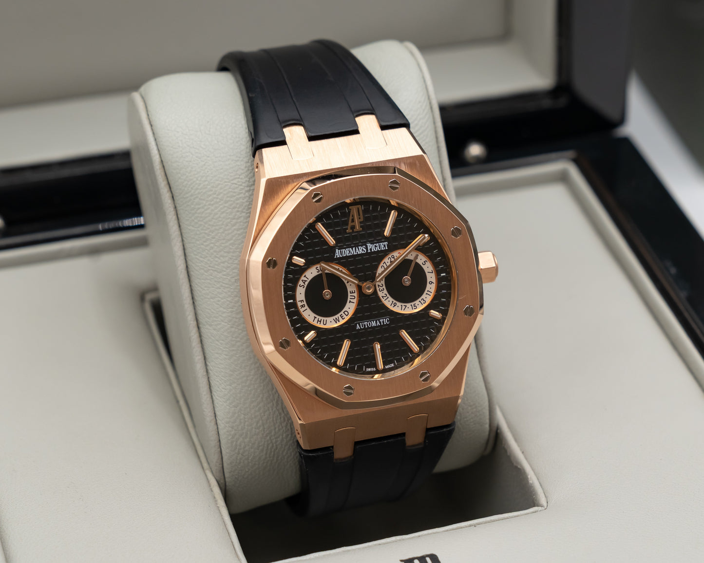 Audemars Piguet Royal Oak 39mm 26330OR Owl Day Date Pink Gold 2015
