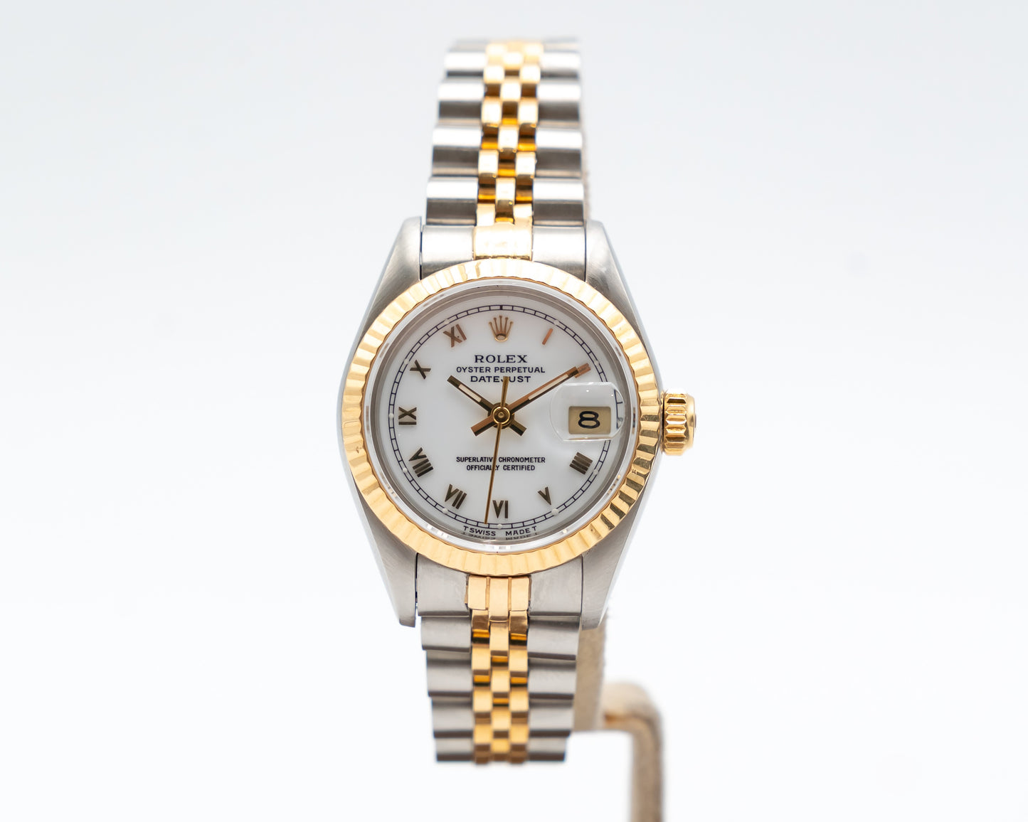 Rolex Datejust 69173 26mm White Roman Dial 1987