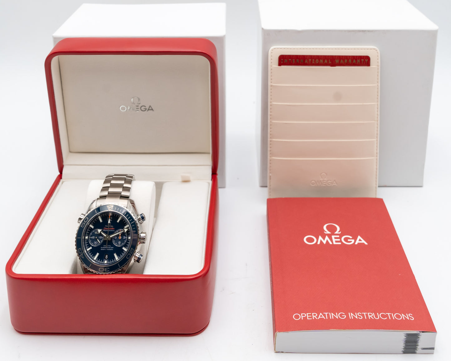 UNWORN Omega Seamaster Planet Ocean 600M Co-Axial 45.5mm 232.90.46.51.03.001 Chronograph Titanium Blue 2013
