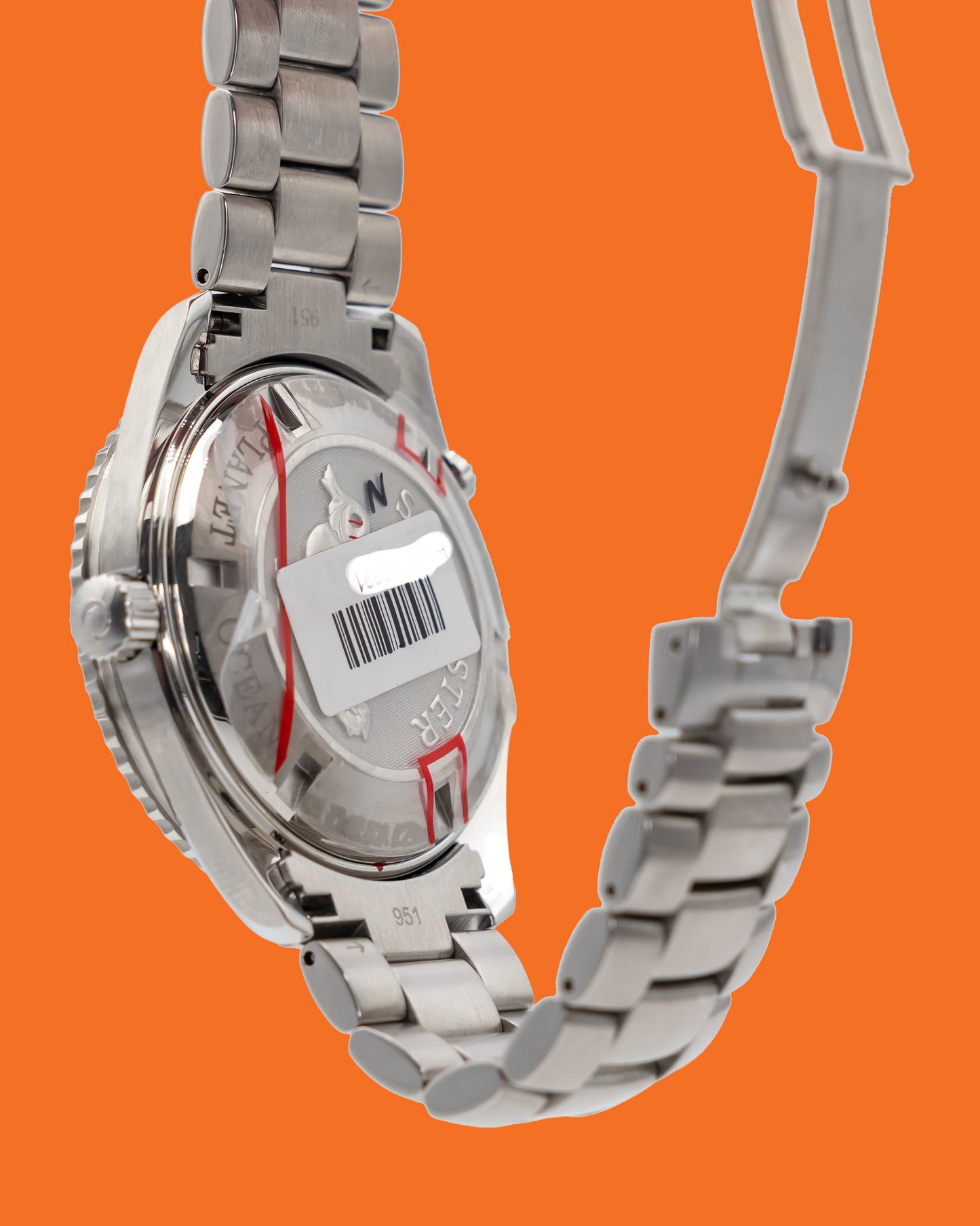 UNWORN Omega Seamaster Planet Ocean 600M 45.5mm 2208.50.00 Stainless Steel / Orange Co-Axial