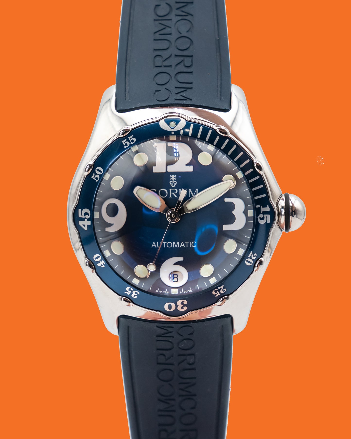 UNWORN Corum Bubble Diver 82.180.20 Blue Automatic