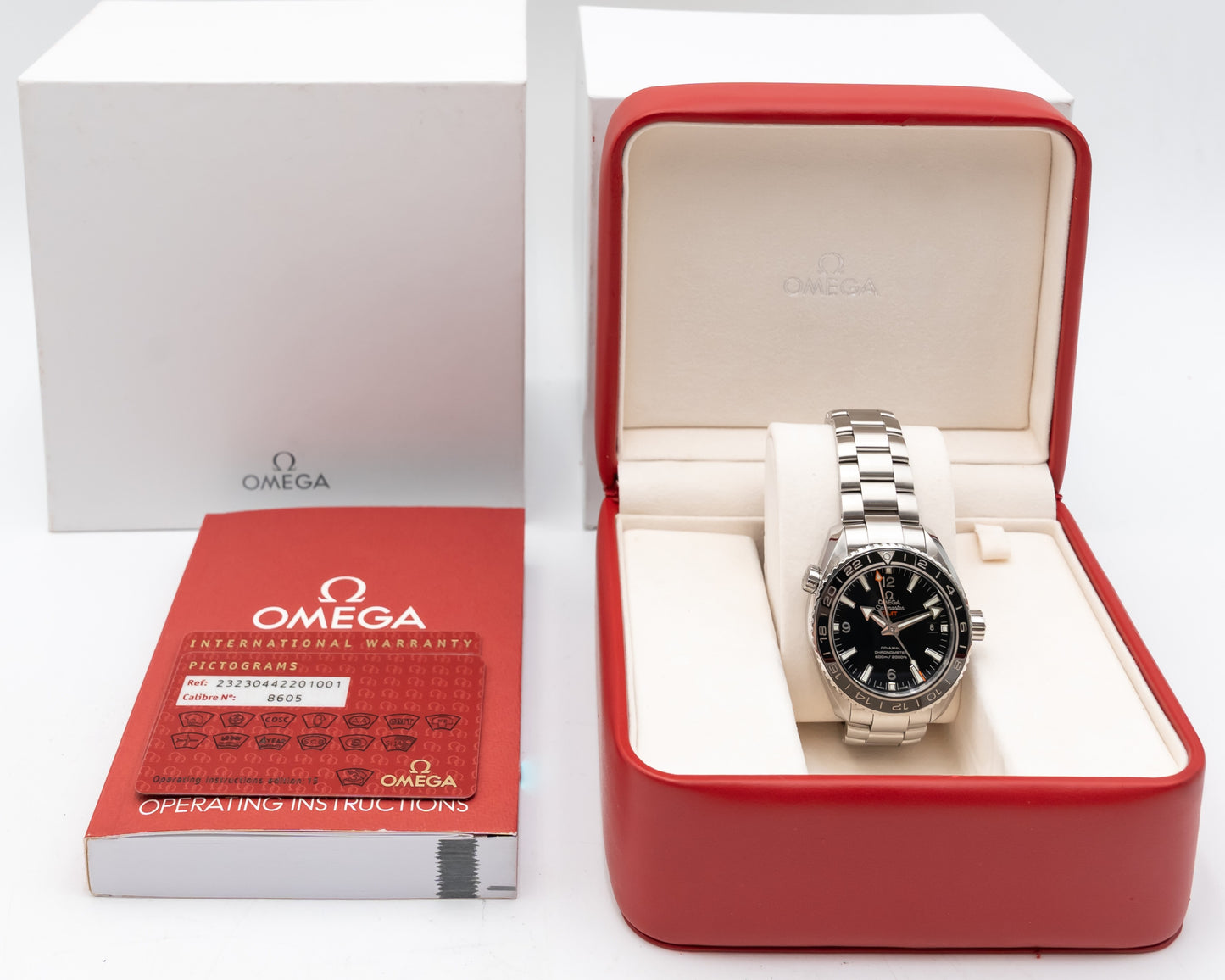 New Omega Seamaster Planet Ocean 600M Co-Axial GMT 43.5mm 232.30.44.22.01.001  Black DIal