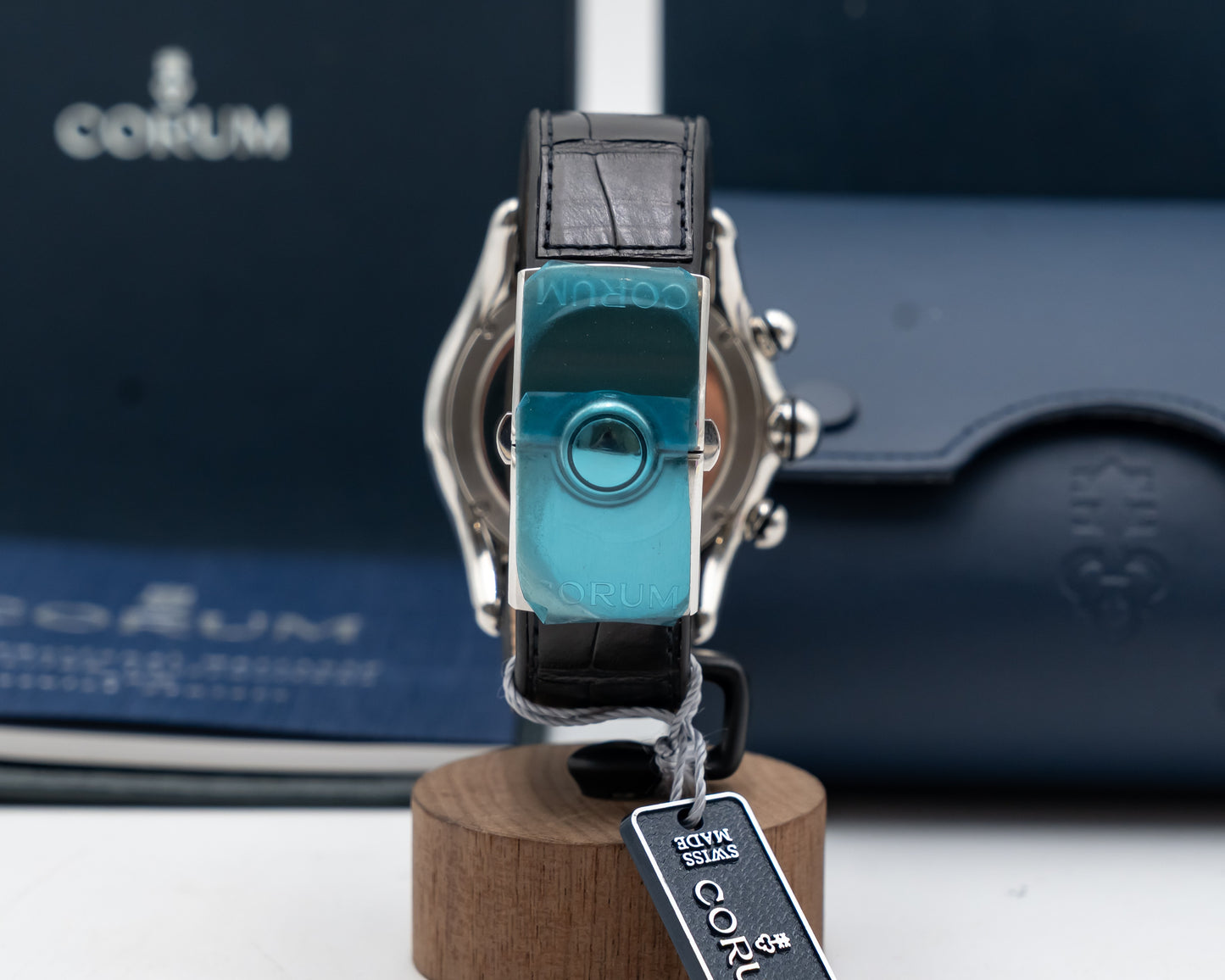 UNWORN Corum Bubble 45mm 396.250.20 Black Chronograph Black Strap