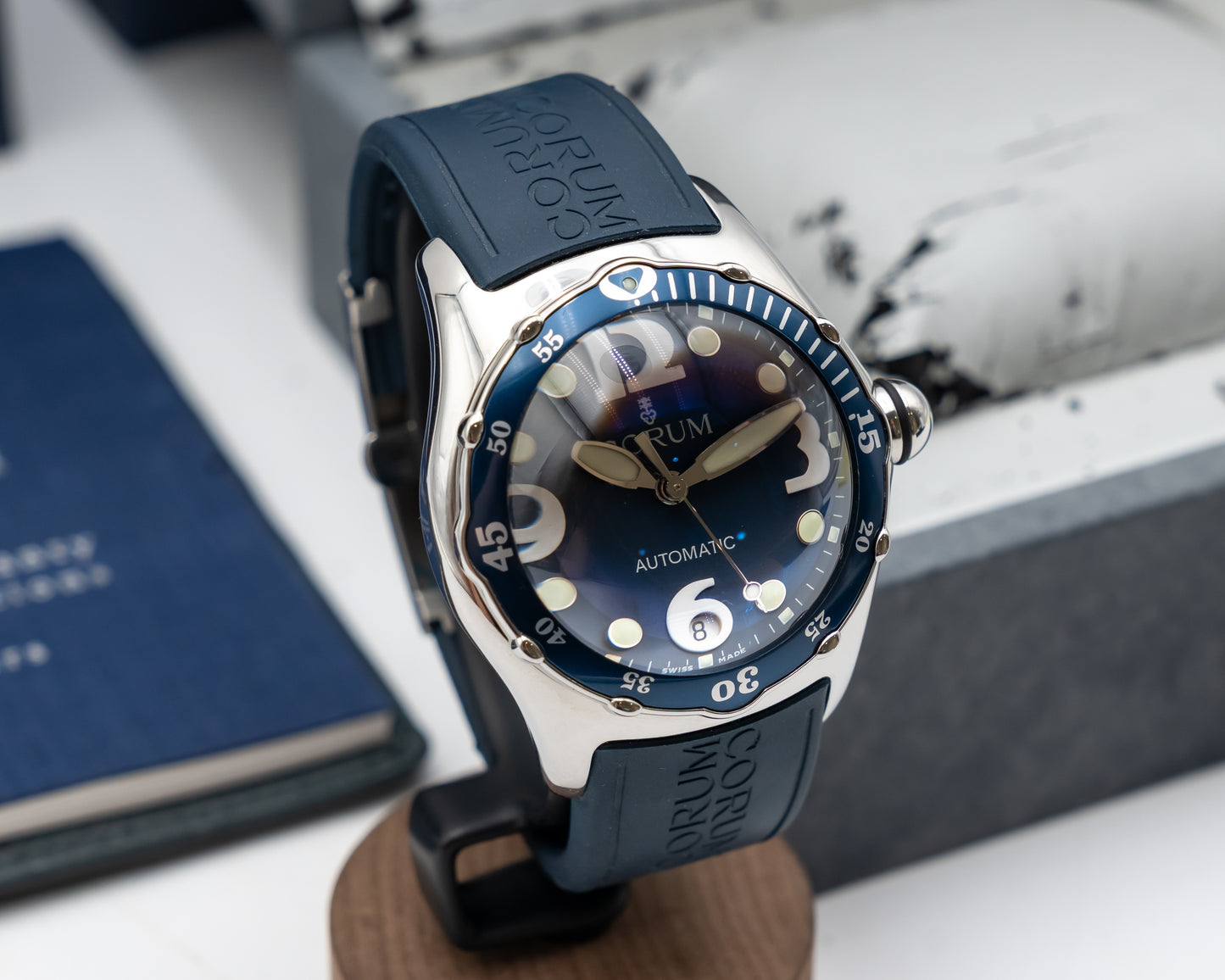 UNWORN Corum Bubble Diver 82.180.20 Blue Automatic