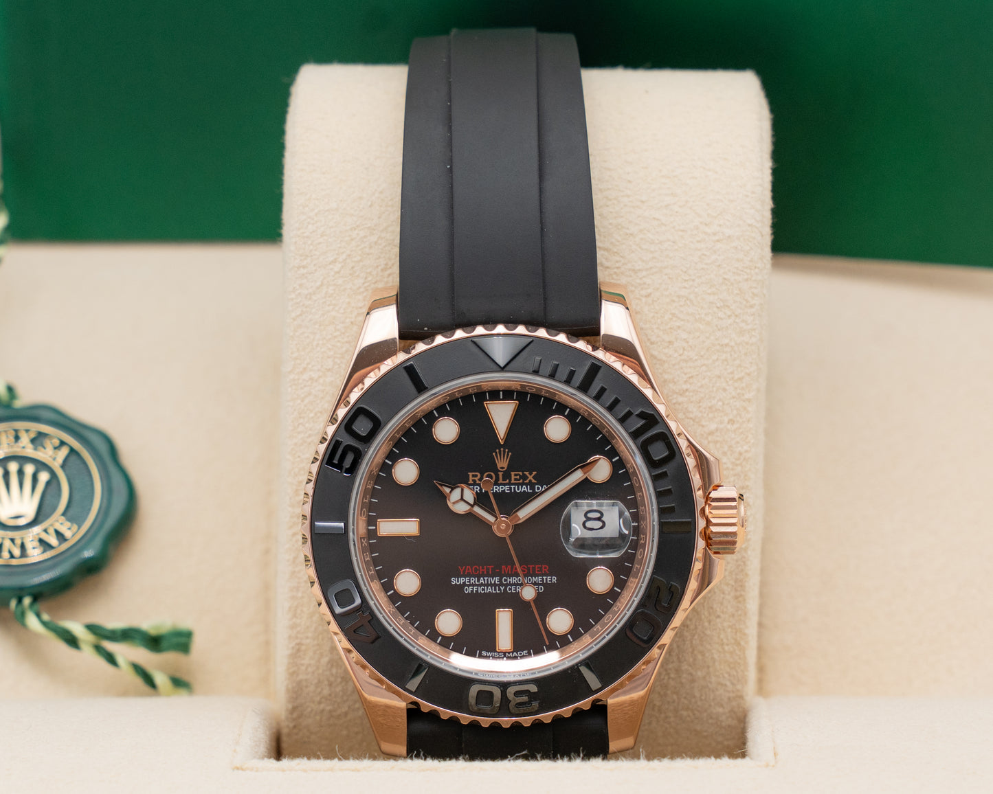 Rolex Yachtmaster 40mm 116655 Rose Gold Oysterflex