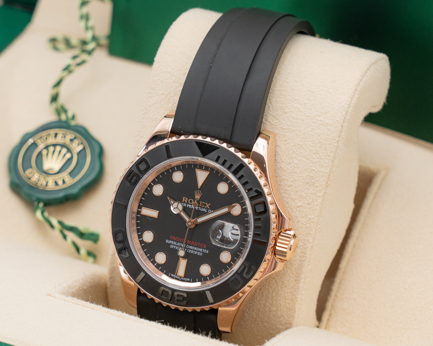 Rolex Yachtmaster 40mm 116655 Rose Gold Oysterflex