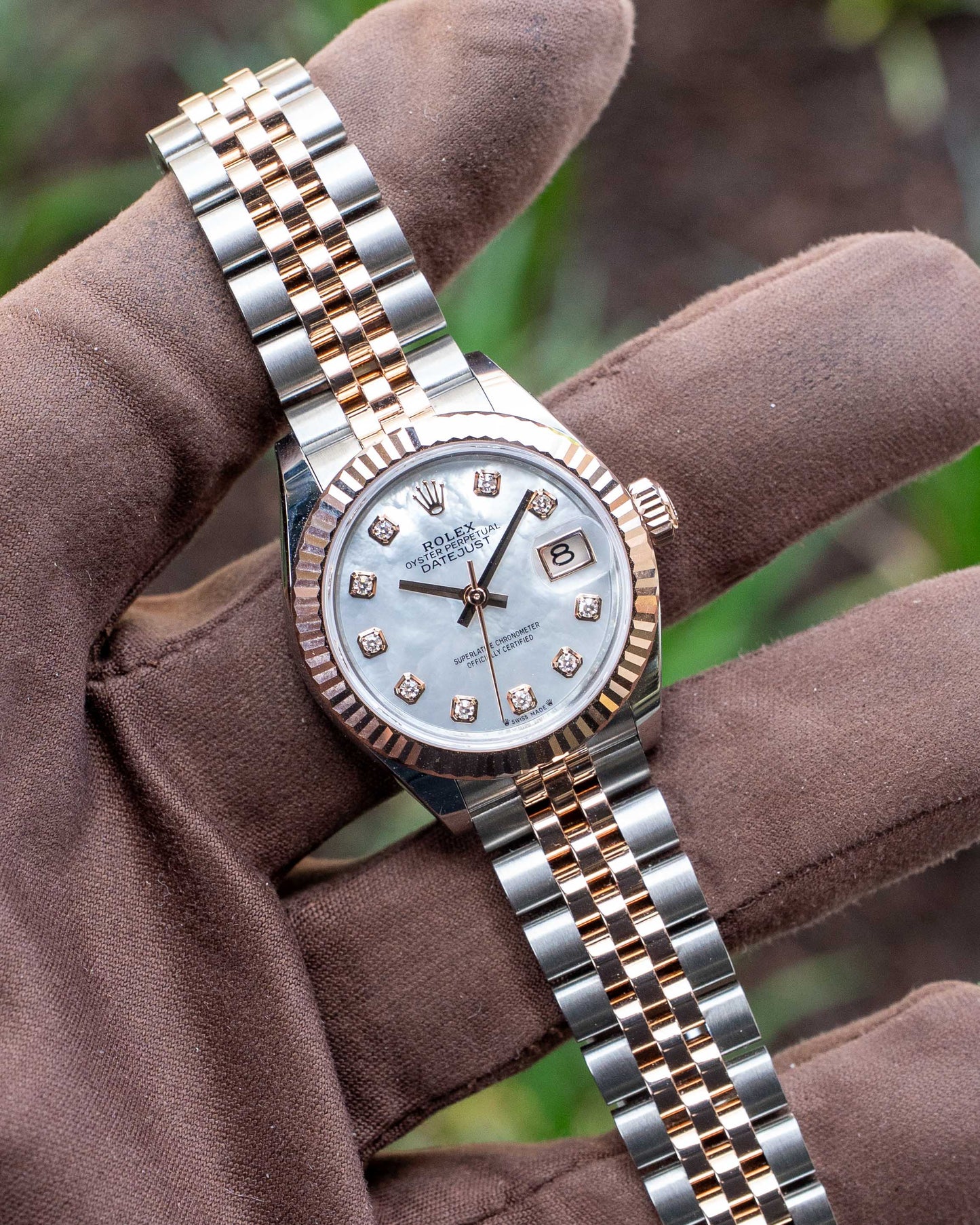 Rolex Datejust 28mm 279171 Rose Gold MOP Dial Fluted Jubilee 2025