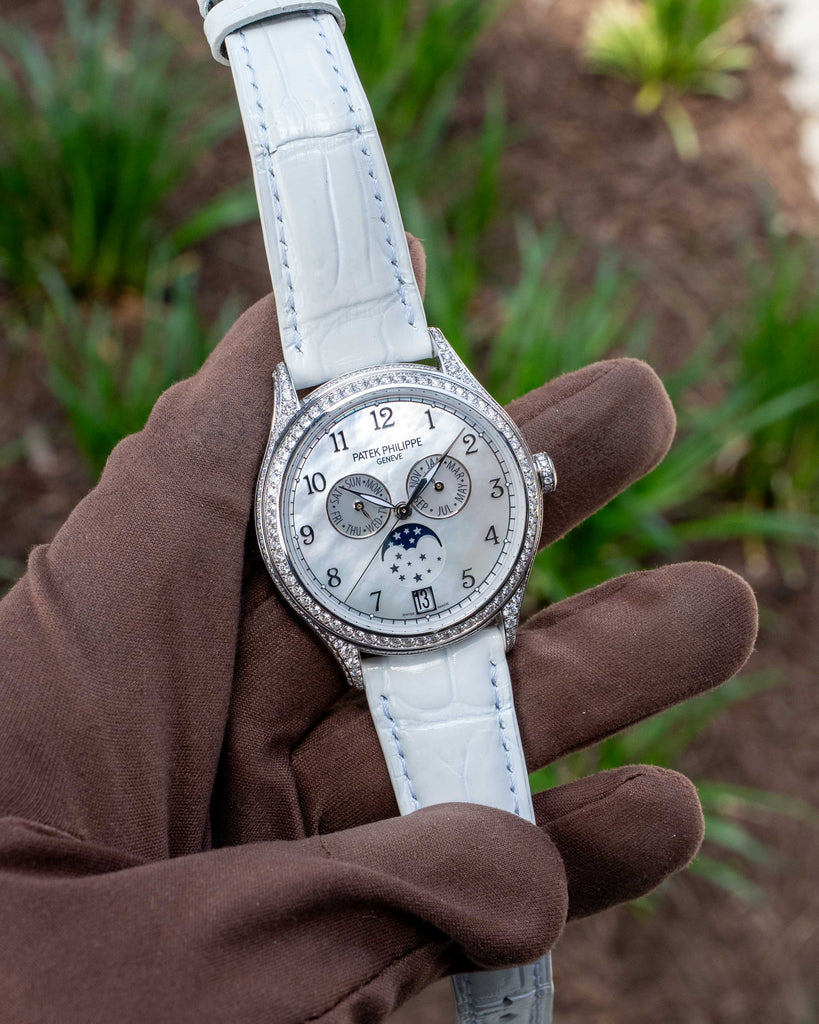 Patek Philippe Annual Calendar 38mm 4948G-010 Factory Diamond Mother Of Pearl Dial 2017