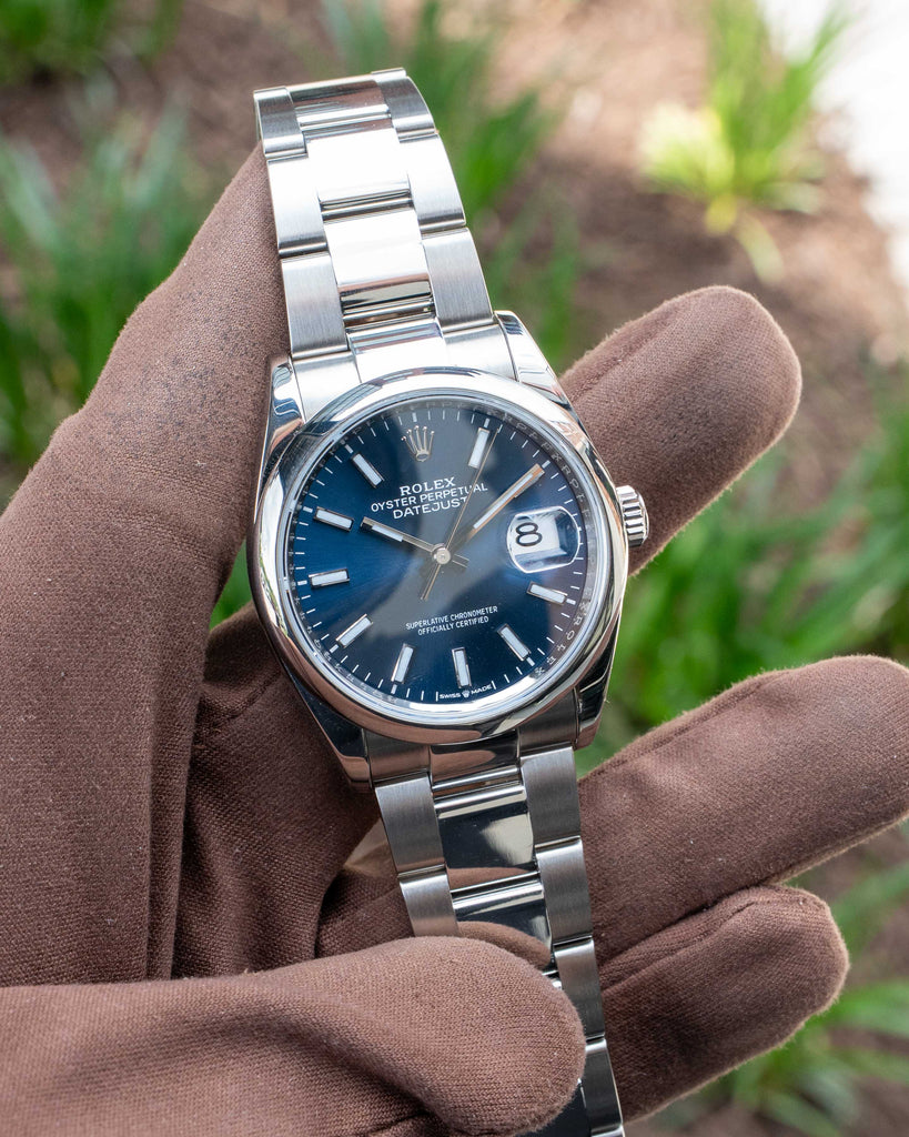 Rolex Datejust 36mm 126200 Blue Dial Smooth Bezel Oyster 2020